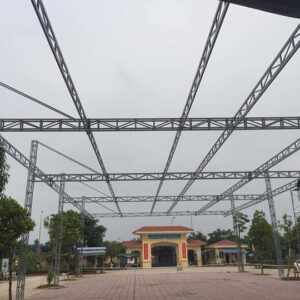Mái che bạt xếp lượn sóng ngoài trời