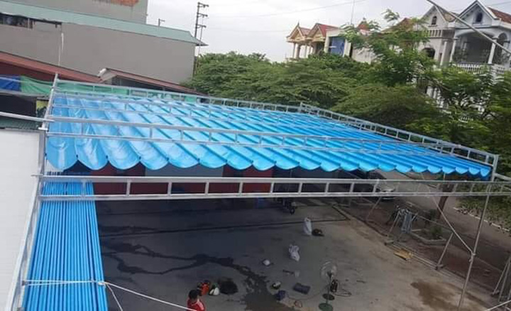Mái xếp lượn sóng di động